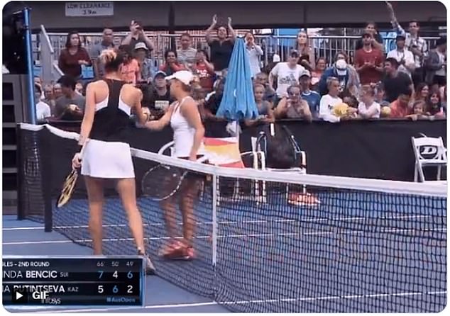 After losing to Belinda Bencic at the Australian Open, she barely shook hands with her opponent and the umpire