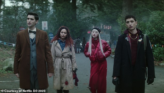 The eight-episode series proved to be a huge hit with horror and mystery fans alike, but will unfortunately not be returning for a second season (pictured left: George Rexstrew as Edwin Payne, Kassius Nelson as Crystal Palace, Yuyu Kitamura as Niko Sasaki and Jayden Revri as Charles Rowland)