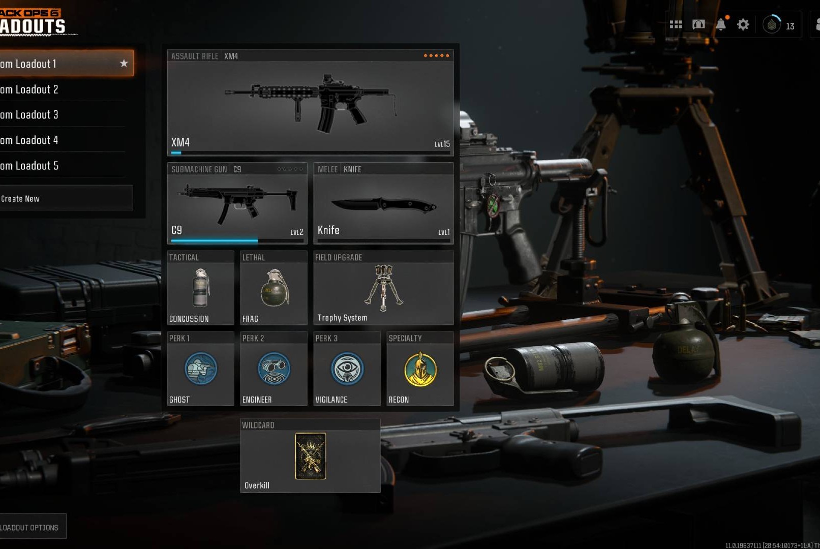 An XM4 class loadout in Black Ops 6.