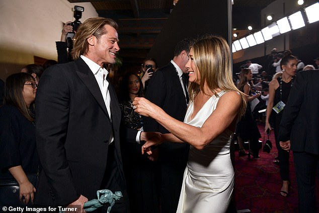 Interestingly, Jen bumped into Brad at that SAG event for a quick hello. Aniston and Pitt were married from 2000 to 2005