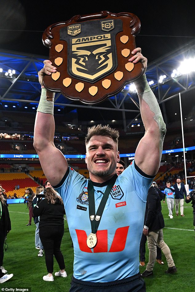 The NSW Blues star was awarded the Brad Fittler Medal for his performances in Origin