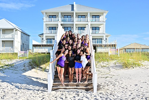 The entire team - Dunne included - took a field trip to Gulf Shores, Alabama