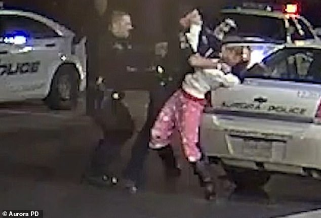 Hawkins made headlines in 2017 after a woman accused him and three other officers of stomping on her head after she was wrongly accused of assaulting Hawkins.