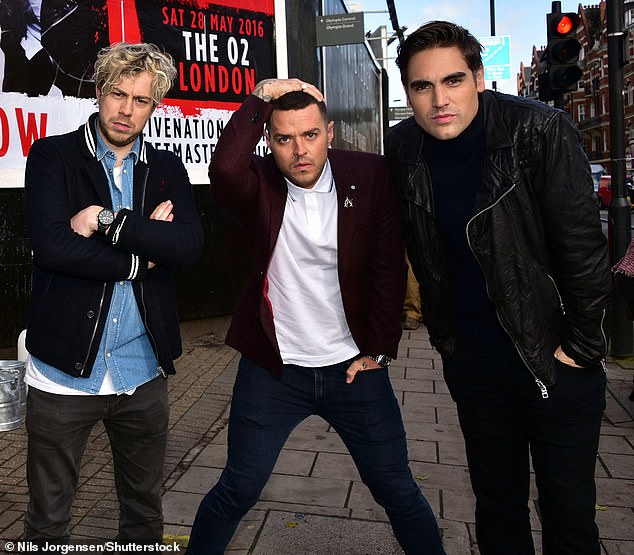 Busted reunited in 2015 after a decade, despite Charlie Simpson (right) vowing never to return