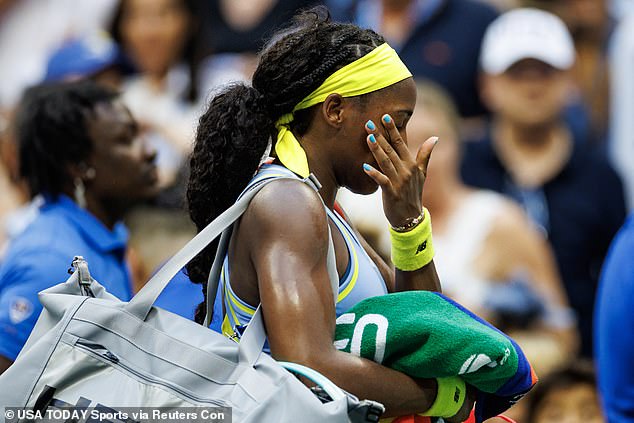 Gauff struggled with her serve and made several unforced errors in her loss to Emma Navarro