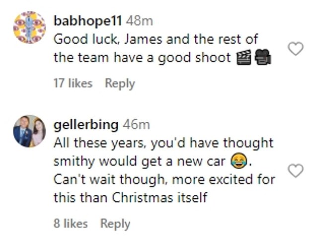 His followers went wild with excitement in the comments, declaring: 'This is history' and 'I'm looking forward to this more than Christmas itself'