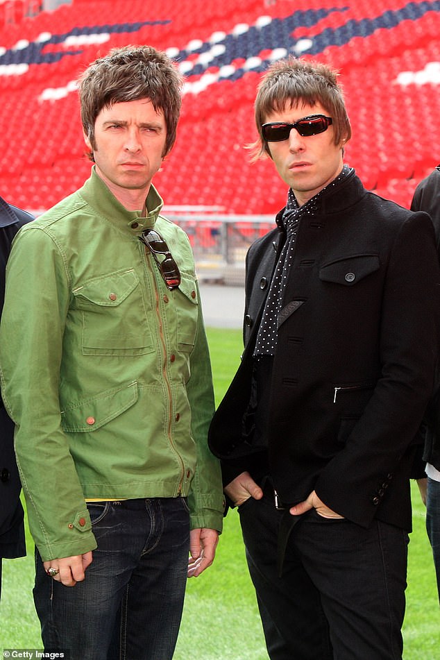 Noel Gallagher (left) and brother Liam (right) appear to have ended their 15-year feud by agreeing to a reunion with live concerts in the UK and Ireland, including Wembley