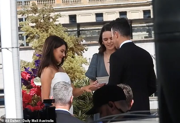 Lauren was spotted filming a second wedding in Sydney last Friday, where she was paired with professional golfer Clint