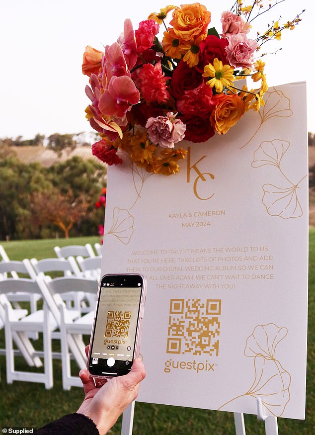 GUESTPIX allows wedding guests to add their photos to a private digital photo album