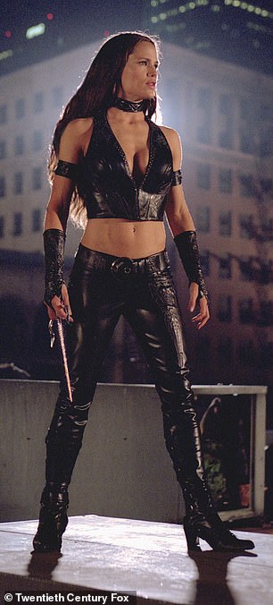 The actress reprised her role as the superheroine Elektra, appearing as the character in 2003's Daredevil