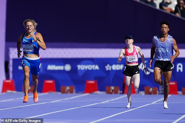 Petrillo (left) qualified for the semi-finals of the women's 400m after finishing second in her heat