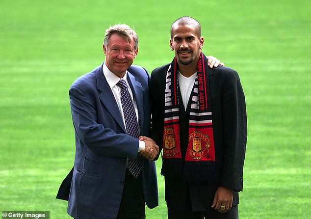 The former England star played down the idea that Juan Sebastian Veron (right) is United's worst signing ever: 'He was a great player in Europe and I don't know why it didn't work out for him'