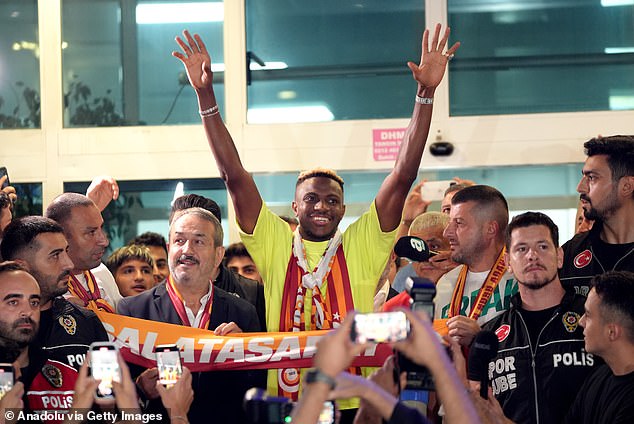 Osimhen has landed in Turkey ahead of completing a one-year loan move to Galatasaray