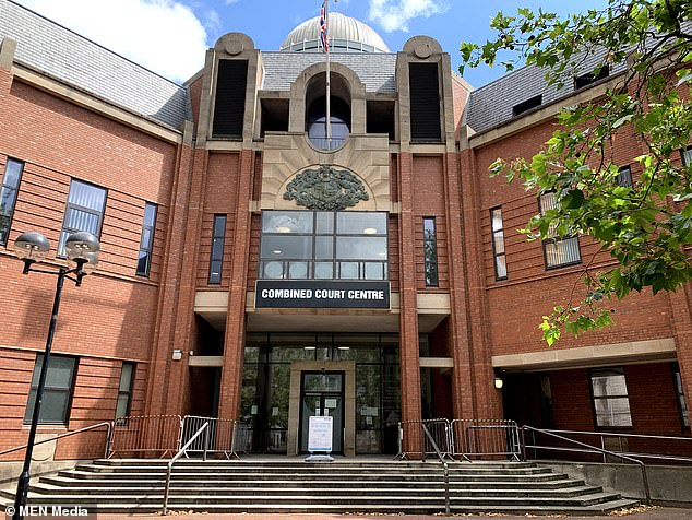 The violent boyfriend was left with a black eye, a broken eye socket and a broken cheekbone in the incident and was sentenced to 20 months in prison for the attack on July 28 this year, Hull Crown Court (pictured) heard.