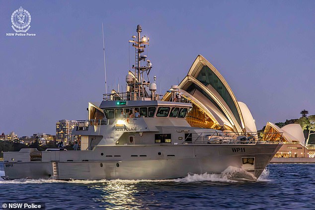 The Nemesis reached the sailors around 3am on Tuesday but had to wait more than four hours for better weather before they could rescue Brett and Lisa. (The Nemesis is pictured returning to Sydney Harbour with the rescued sailors on Tuesday evening)