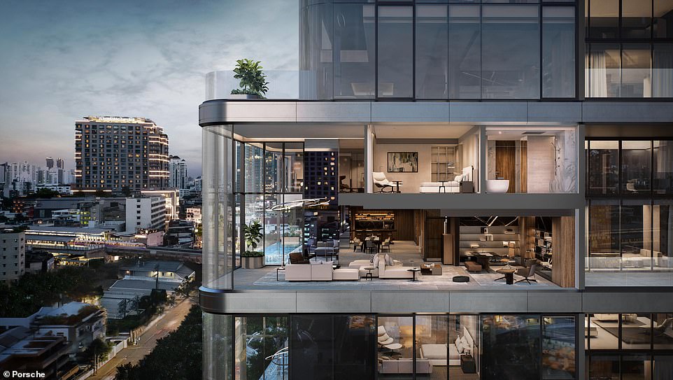 Last week, Porsche presented the design of the new building for high-income earners, which the company is developing in collaboration with Ananda Development.