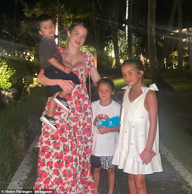 Helen has children Matilda, nine, Delilah, six, and son Charlie, three, with her ex, and admitted last week that she felt 'invisible' during her relationship with the footballer