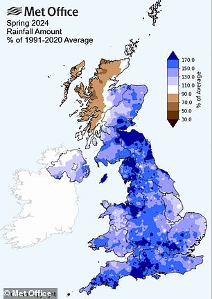 In spring, heavy rainfall can occur in northern England during March and May, which can lead to flooding in some areas.