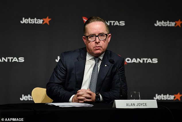 Former Qantas CEO Alan Joyce (pictured) was questioned last year about the expiry date of credits issued during Covid