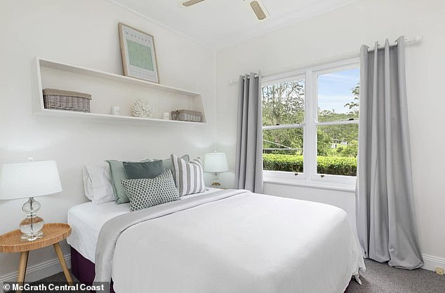 Five paddocks make up the estate along with the main site, which has access to mains water combined with 100,000 litre tanks. Pictured: one of the four bedrooms