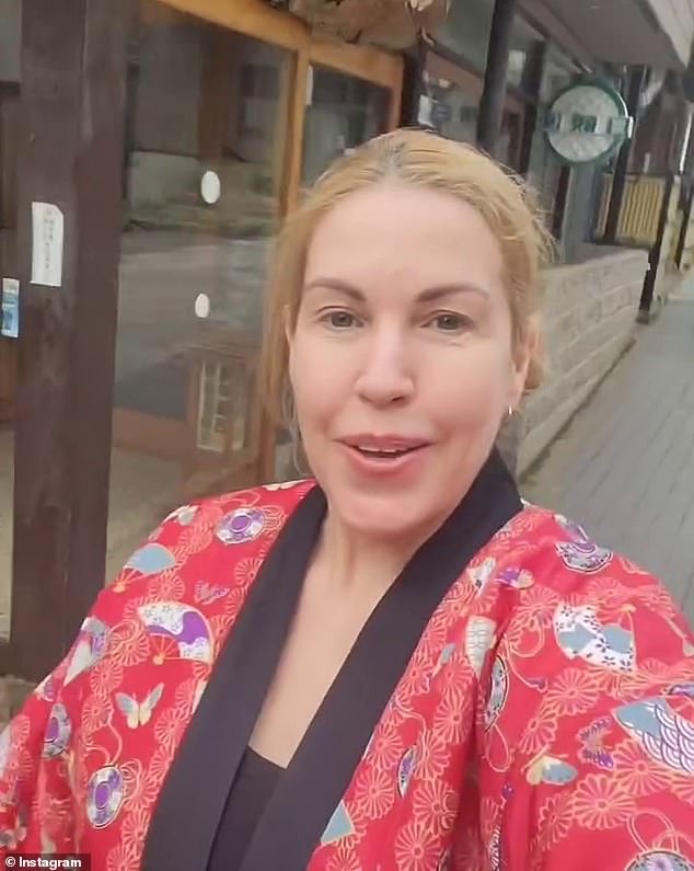 The Australian bar owner looked like a completely different person as she showed off her bold new look in several confident and stylish poses during a luxury vacation in Japan