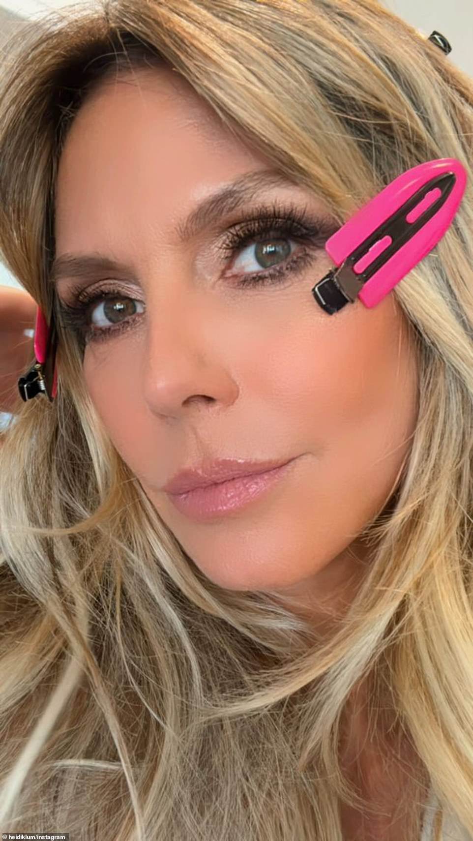 Heidi posted a close-up selfie, giving her 12.2 million followers a better look at her flawless makeup