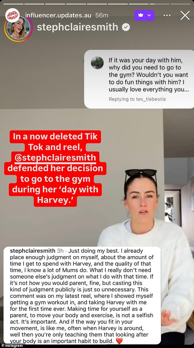 In a now-deleted TikTok post and Instagram reel, Steph hit back at her critics, saying she 