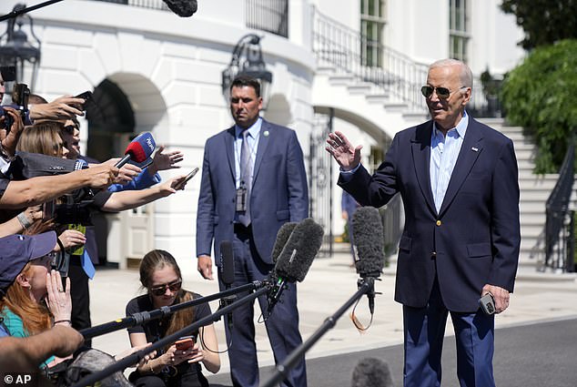 Biden spoke to reporters as he left the White House Monday afternoon for a Labor Day event in Pittsburgh