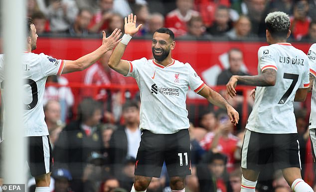 Koeman said Slot is lucky to have the front three at his disposal after Mohamed Salah, Luis Diaz and Diogo Jota all shone for the Reds in the win over their rivals.