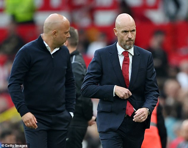 Koeman said Slot is doing 'slightly better' than Manchester United manager Erik ten Hag