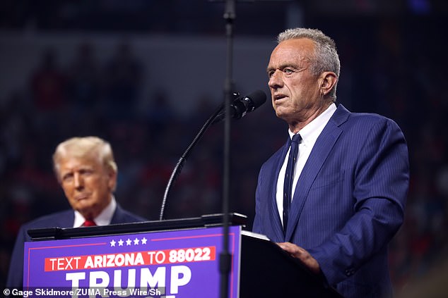 On August 23, Trump and Kennedy all smiles stood onstage at a rally in Arizona as Kennedy voiced his support