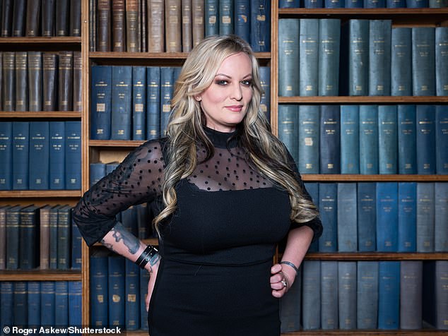 Trump was convicted of falsifying corporate records to conceal a hush-money payment to porn actor Stormy Daniels (pictured)