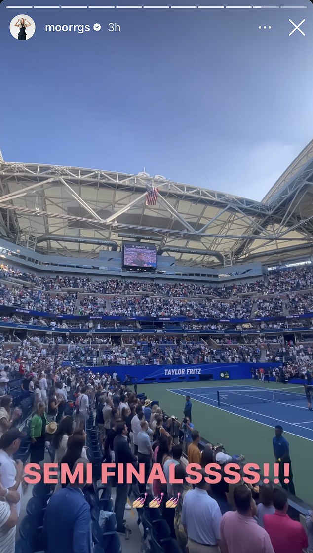 Riddle celebrated Fritz reaching the first Grand Slam semifinal of his career at the US Open