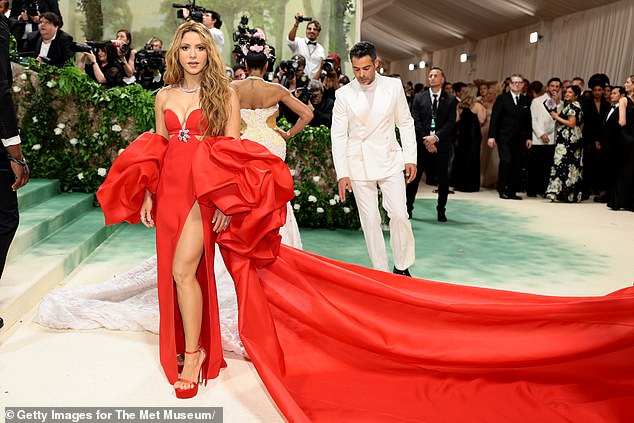 There were rumors that Pique had been unfaithful to the singer, who is pictured at the Met Gala