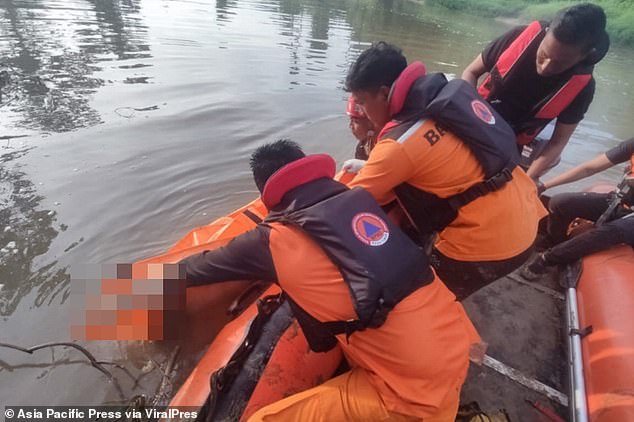 The remains of his body were collected by rescuers and taken home for burial, but his upper body, head and arms have not yet been found.