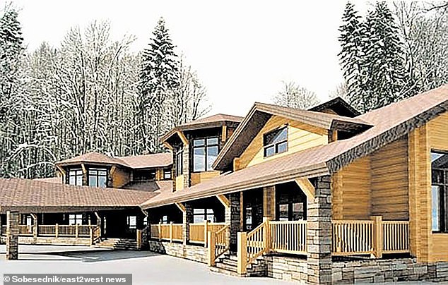 In winter, the Putin family spent time at his mountain ski lodge, Achipse, near Sochi, pictured