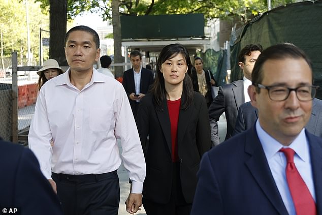 Sun and Hu pleaded not guilty in an initial appearance in Brooklyn District Court on Tuesday afternoon and were released on bail