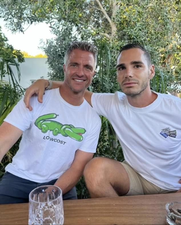 Ralf (left) revealed in July that he was gay after sharing an Instagram post of himself with his new partner, French business manager Etienne (right)