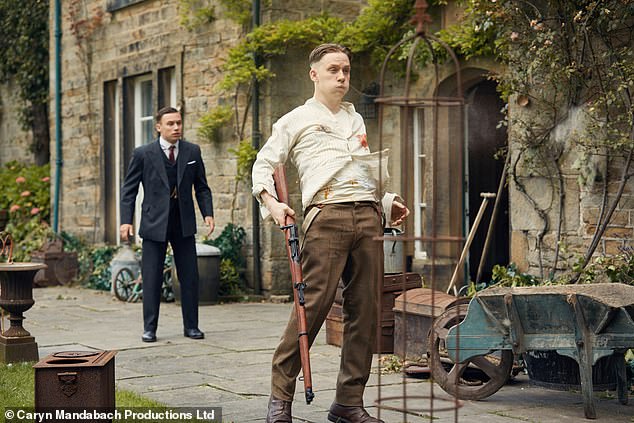 Finn is best known for his role as Michael Gray in the BBC series Peaky Blinders, in which he starred alongside his brother Joe (right)