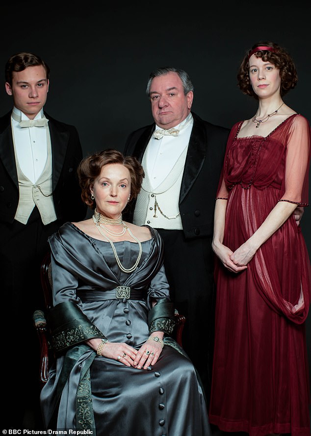 The following year Finn made more TV appearances, appearing as Eric Birling in Helen Edmundson's BBC One adaptation of An Inspector Calls (pictured with Miranda Richardson, Ken Stott and Chloe Pirrie)