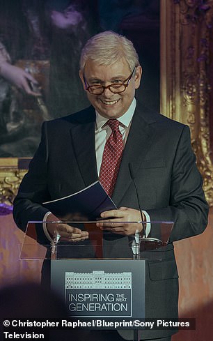 The dramatisation aims to retell the story of Prince Andrew's 'car crash' interview, starring Michael Sheen as the Duke of York (pictured in the drama)