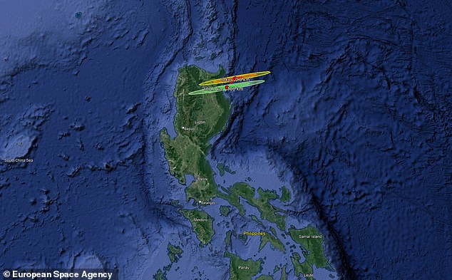 The asteroid is expected to impact east of the Philippines on Wednesday at around 12:45 EST.