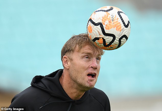 He became involved in the usual English warm-up football match at the Oval