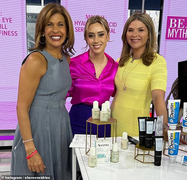 The dermatologist, pictured here with Hoda Kotb and Jenna Bush, explained that by using too many exfoliating acids on a daily basis, you are 