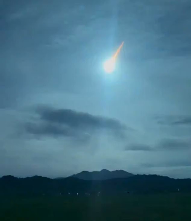 Viewers posted videos on X of what they claimed was the 2024 RW1 asteroid as it flew across the sky looking like a fireball