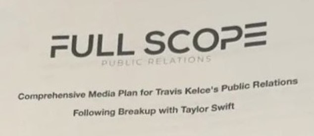 An apparently fake 'contract' outlining a strategy to manage their split through Travis's Los Angeles-based PR team has been leaked online