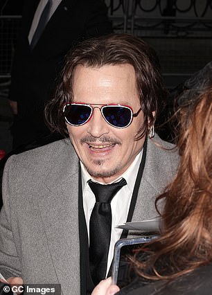 Depp pictured in London in April at the premiere of Jeanne Du Barry