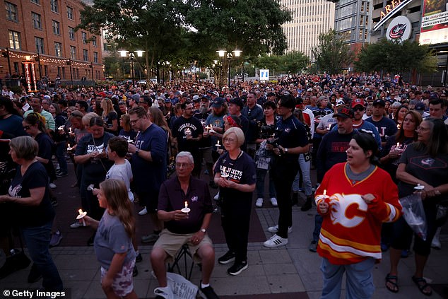 The Blue Jackets, Johnny's last NHL team, invited fans to honor the Gaudreau brothers