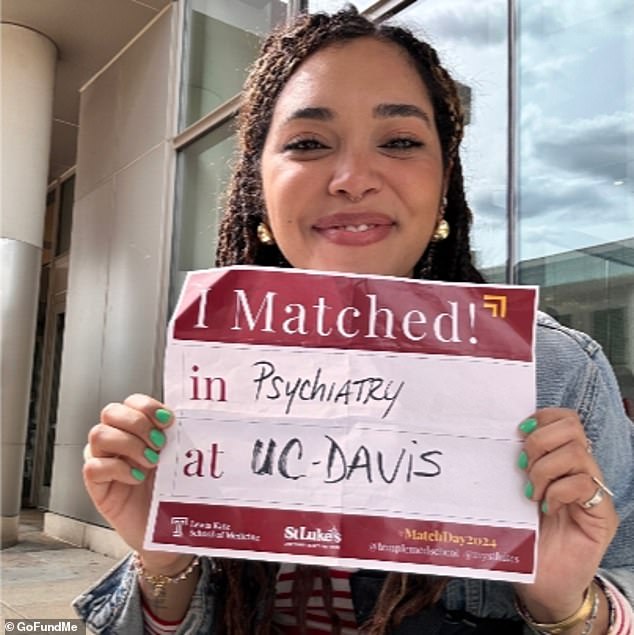 According to a GoFundMe launched by the UC Davis Department of Psychiatry, Sosa had started her residency two months ago after moving from Queens, New York.