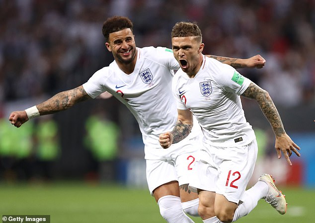 Walker has opted not to follow Kieran Trippier, right, into international retirement